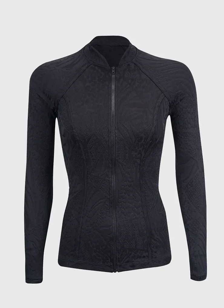 Tops|Rash Guards^Aqua Blu Lyla Rash Guard (SAMPLE) Nero