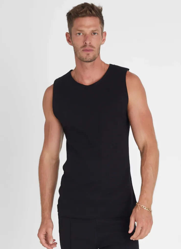Tops|Tops^Aqua Blu Noir Tank
