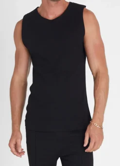 Tops|Tops^Aqua Blu Noir Tank