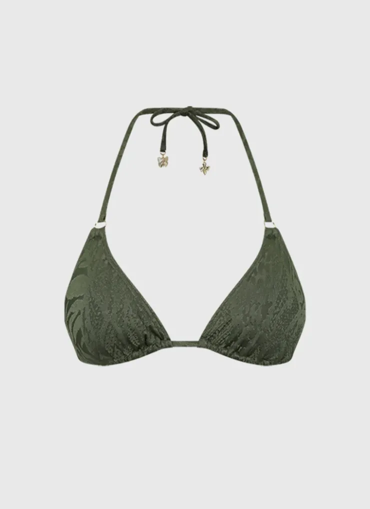 Tops^Aqua Blu Aurora Triangle Olive