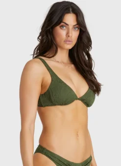 Tops^Aqua Blu Linda Bikini Top (SAMPLE) Olive