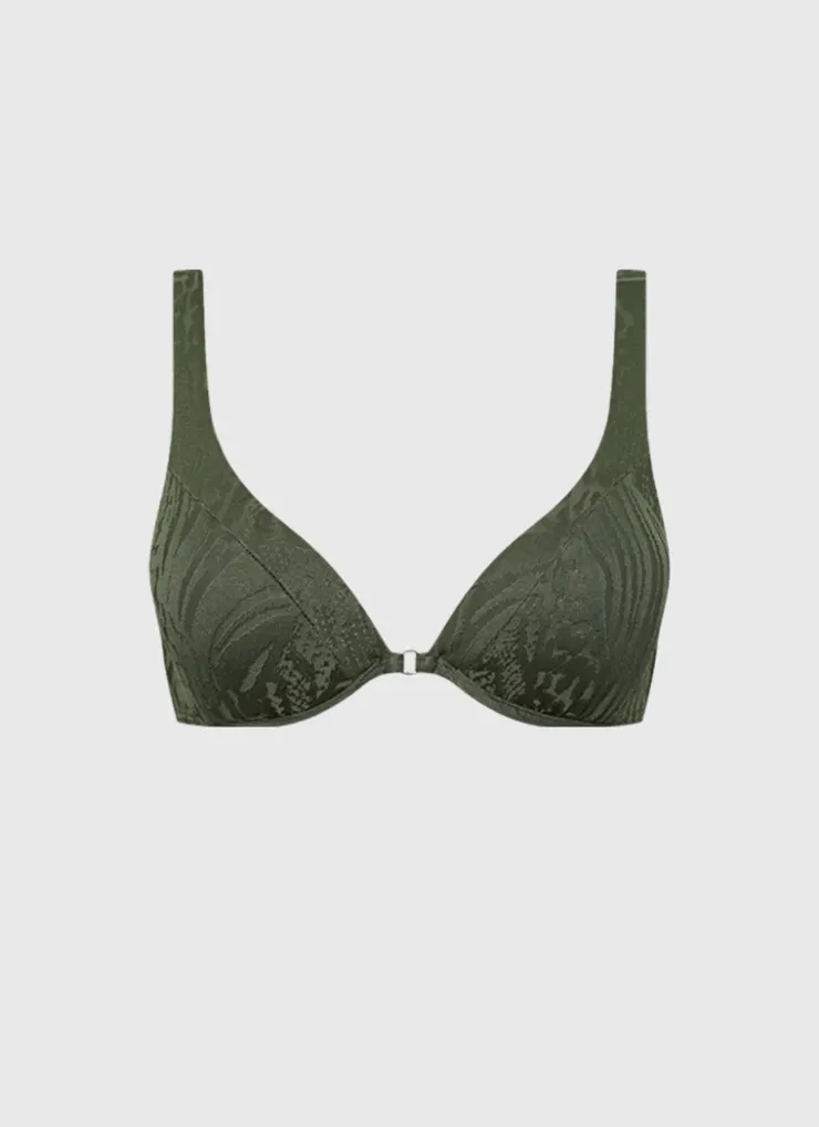 Tops^Aqua Blu Linda Bikini Top (SAMPLE) Olive