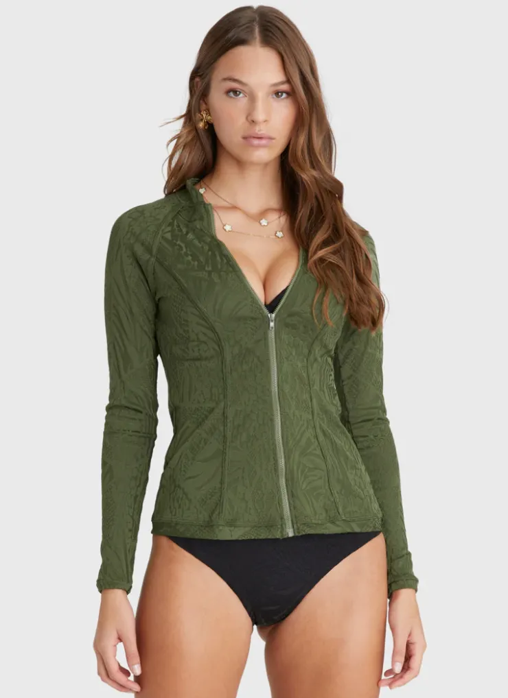 Rash Guards|Tops^Aqua Blu Lyla Rash Guard Olive