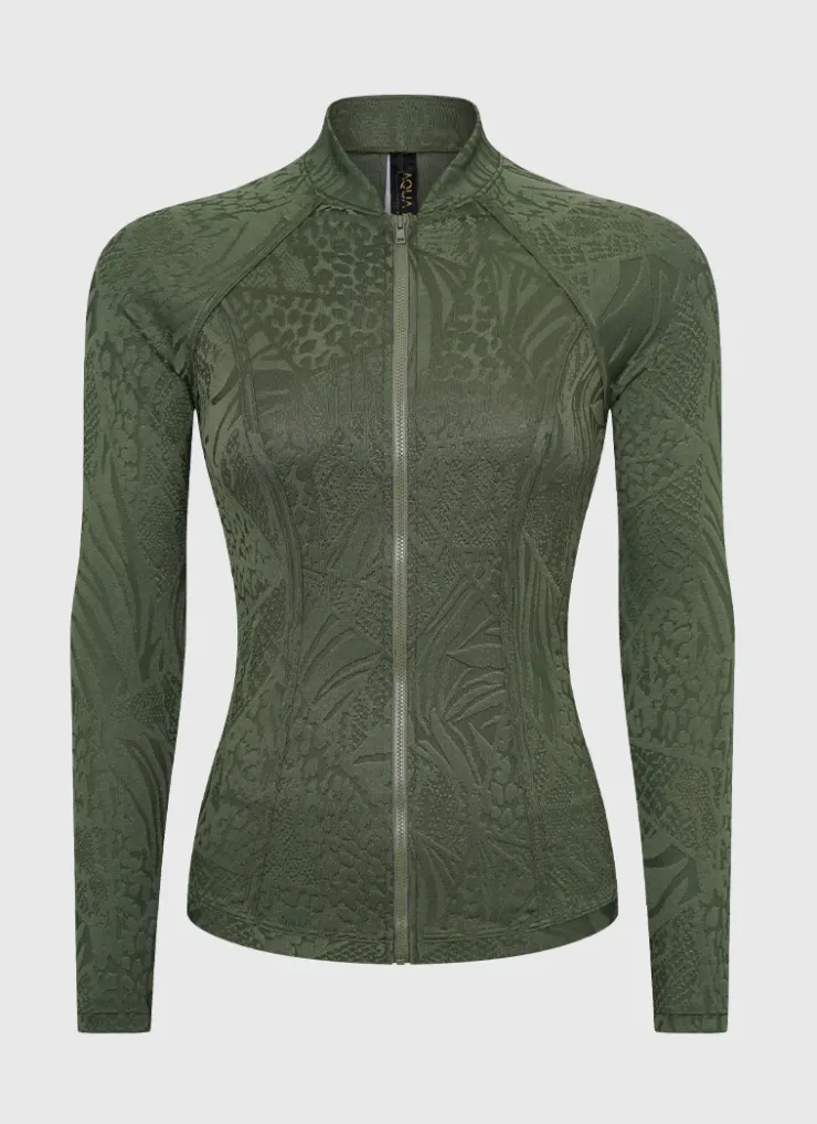 Rash Guards|Tops^Aqua Blu Lyla Rash Guard Olive