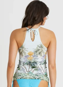 Singlet Tankini|Tops^Aqua Blu Lawley Tankini Palmilla