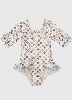 Shop Juniors (3-7)|One Pieces^Aqua Blu Short Sleeve Puff One Piece Petit Four