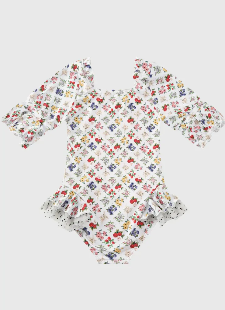 Shop Juniors (3-7)|One Pieces^Aqua Blu Short Sleeve Puff One Piece Petit Four