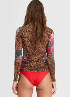 Rash Guards|Tops^Aqua Blu Lyla Rash Guard Poppy