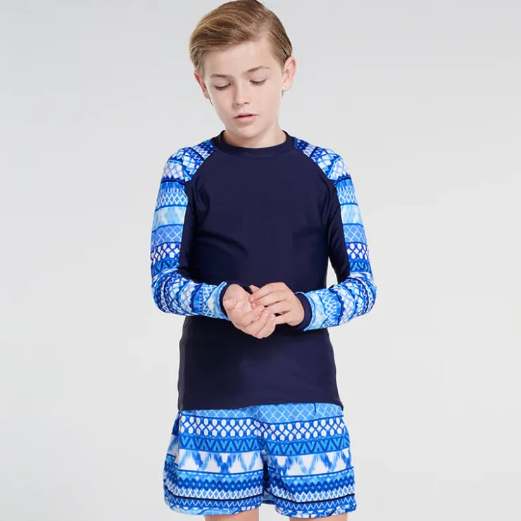 Shop Teens (8-16)^Aqua Blu Long Sleeve Rash Vest Riviera