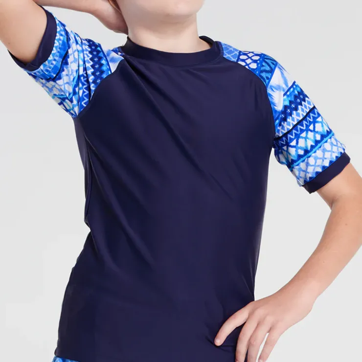 Shop Teens (8-16)^Aqua Blu Short Sleeve Rash Vest Riviera