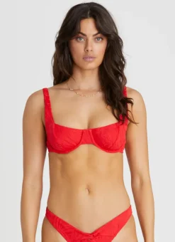 Tops^Aqua Blu Zara Balconette Rossa
