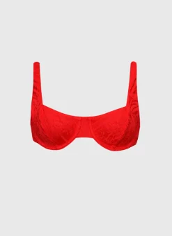 Tops^Aqua Blu Zara Balconette Rossa