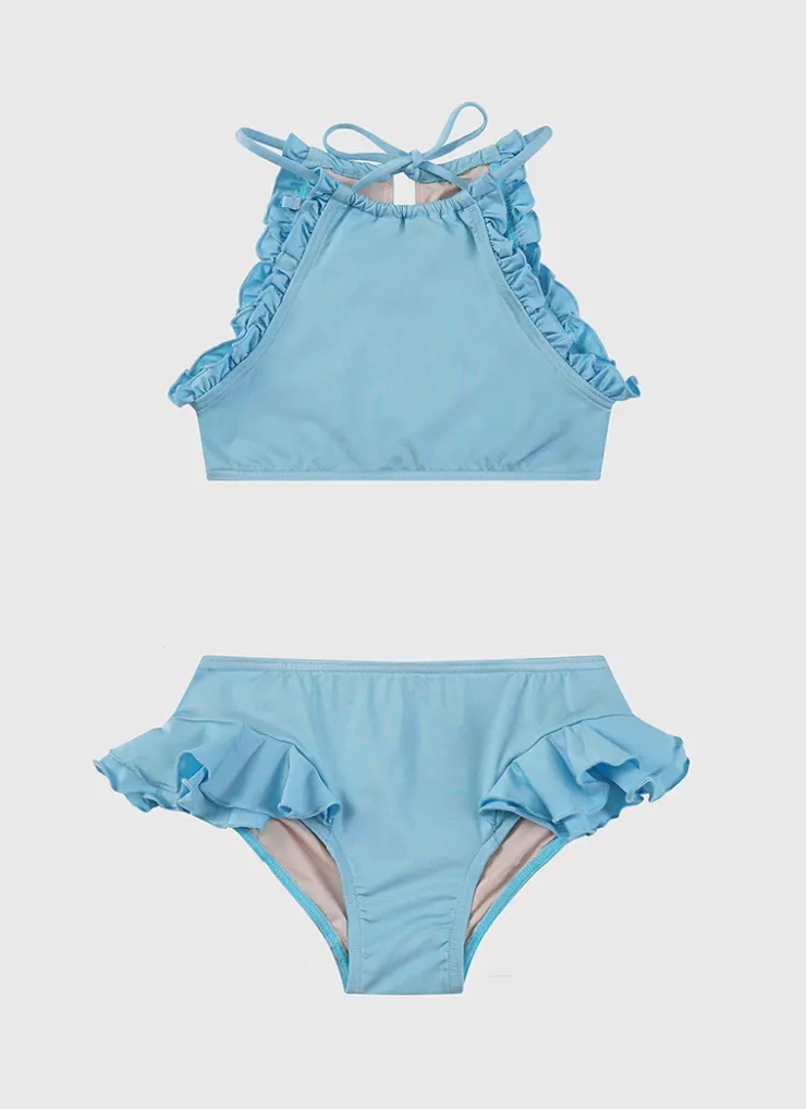 Shop Juniors (3-7)|Sets^Aqua Blu Stepping Stones Halter Neck Bikini Set