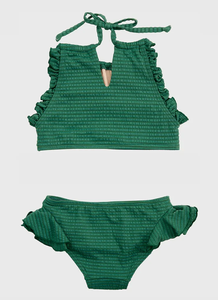 Shop Juniors (3-7)|Sets^Aqua Blu Stepping Stones Halter Neck Bikini Set Sage