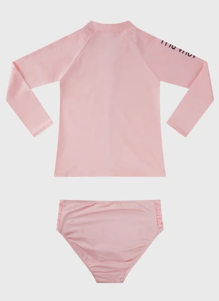 Shop Juniors (3-7)|Rashies^Aqua Blu Stepping Stones Long Sleeve Rash Vest Set