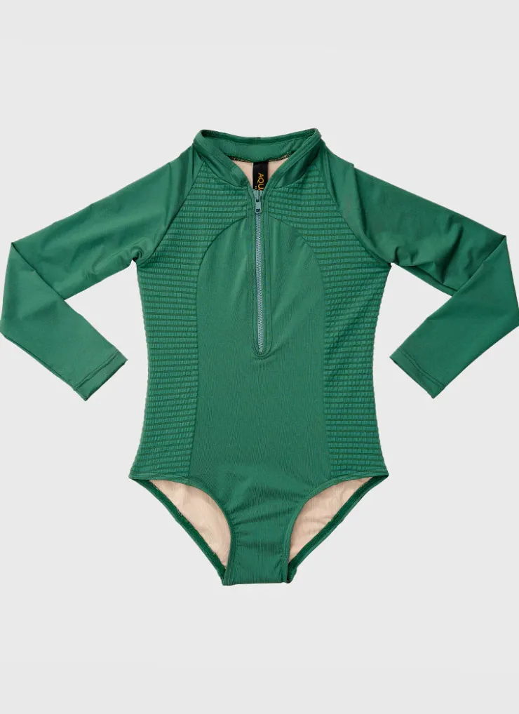Shop Juniors (3-7)|One Pieces^Aqua Blu Stepping Stones Long Sleeve One Piece