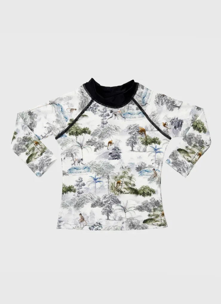 Shop Infants (00-2)|Rashies^Aqua Blu Long Sleeve Rash Vest Woodland