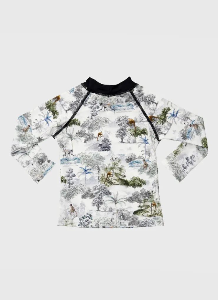 Shop Infants (00-2)|Rashies^Aqua Blu Long Sleeve Rash Vest Woodland
